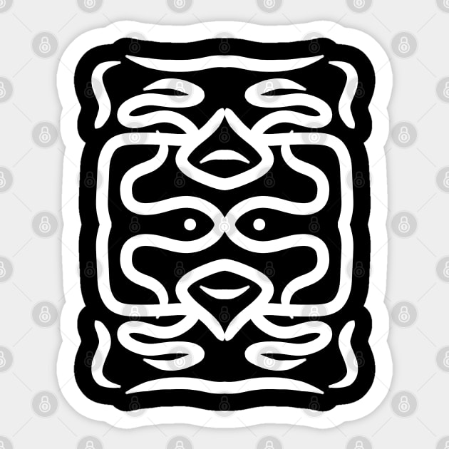 Lines Art 8 Sticker by Megadorim